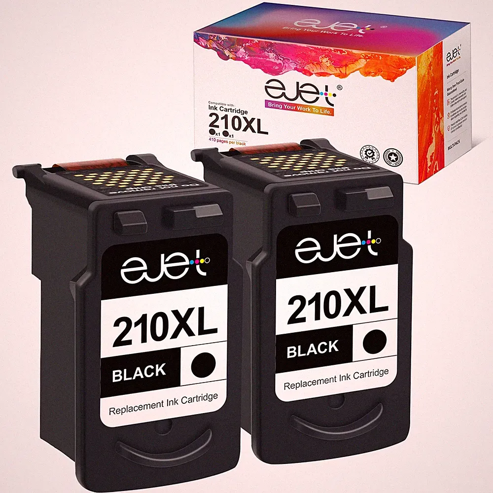 Ejet 210XL Black Ink Cartridge for Canon Printers High Page Yield 410 Pages