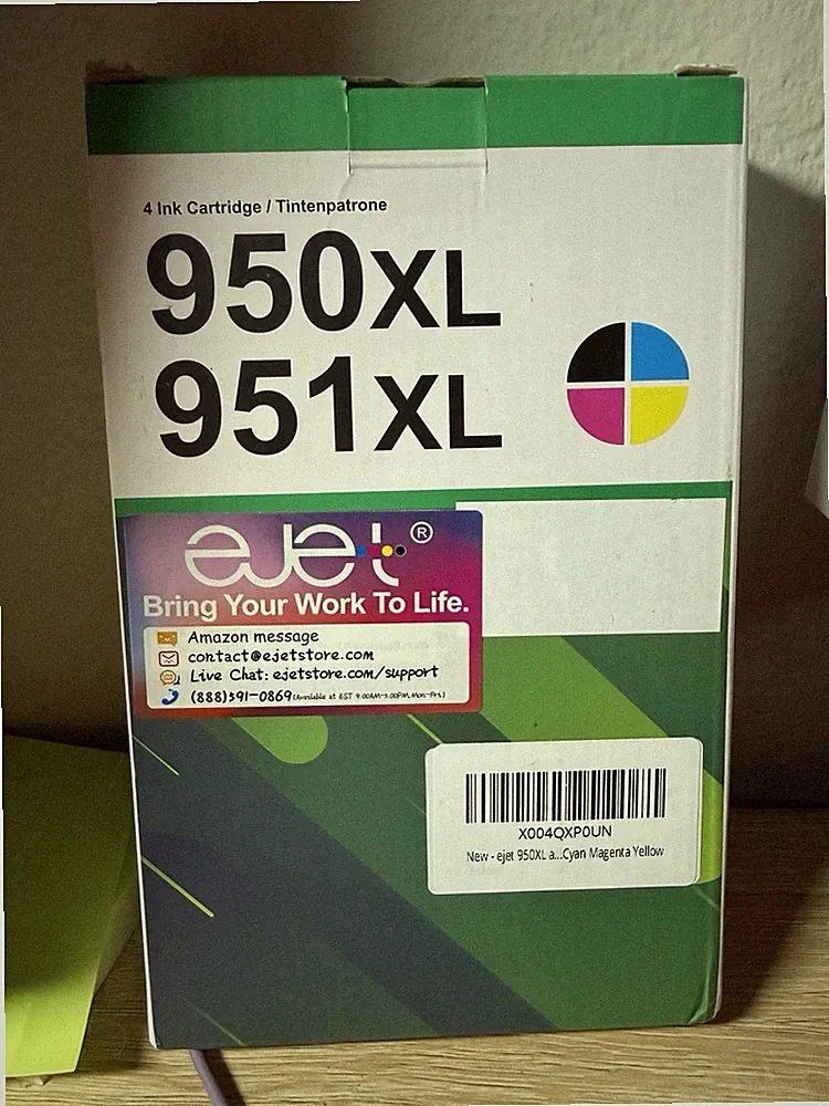 ejet 950XL 951XL Ink Cartridges Combo 4-Pack for HP OfficeJet Pro 8600 8610 8620