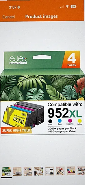 ejet 952XL Ink Cartridges Combo Pack High Page Yield